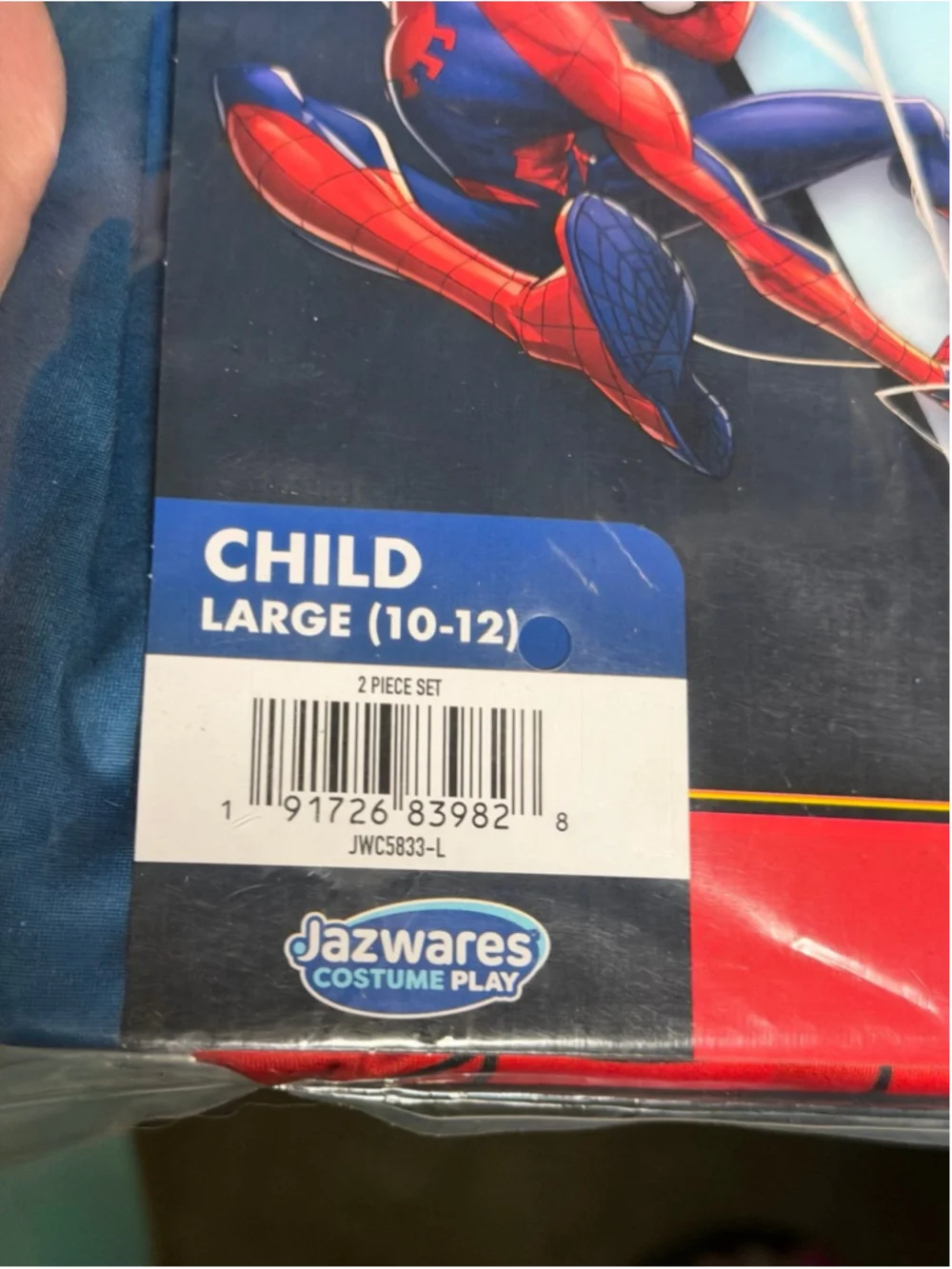 New NEW Marvel Spiderman Costume Halloween Dress Up Child Large 10/12